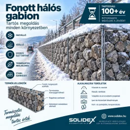 Fonott Gabion Polimac – Maccaferri Kőkosár Támfal /     100+ év