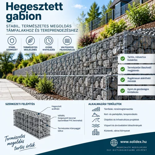 Hegesztett Gabion Galmac 4R – Maccaferri Kőkosár Támfal